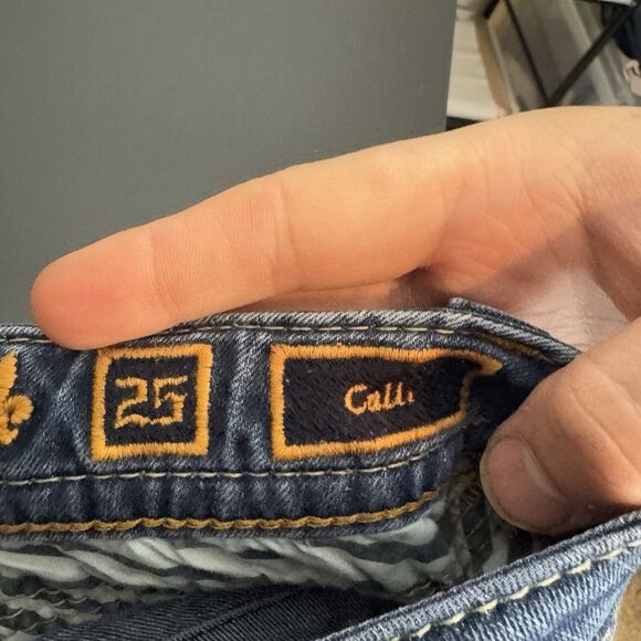 Rock Revival Jeans Womens‎ 25 Calli Skinny Embroidery Dark Wash Stretch - Picture 10 of 11